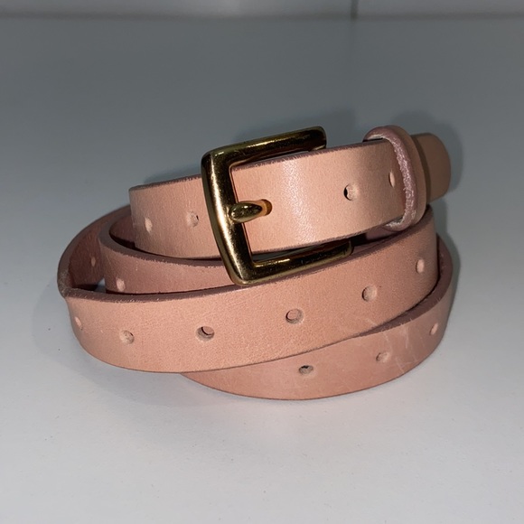 J. Crew l Pink Leather Belt Size M/L